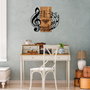 Wallity Accesorio de Pared Musical en Nogal y Negro